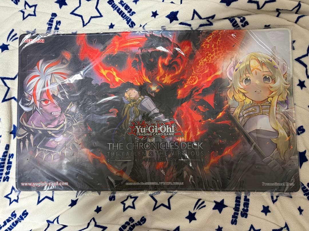 遊戯王 the fallen & the virtuous プレイマット 未開封 新品未開封 the fallen & the virtuous プレイマット 遊戯王 公式品