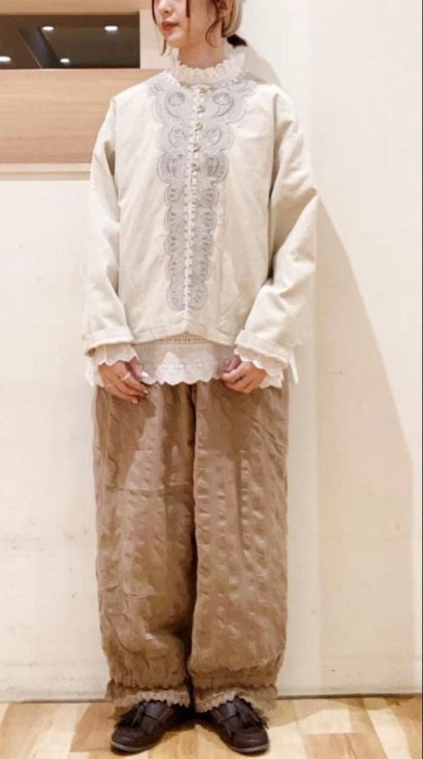 サマンサモスモス スカラップレースブラウス キナリとオフホワイト 2枚