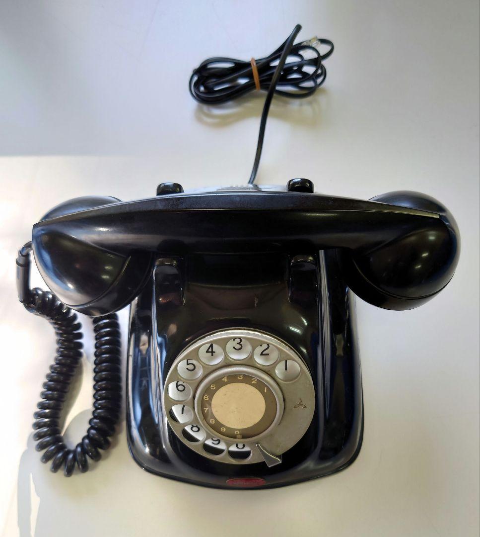 黒電話　4号Ｃ共電式　昭和　レトロ　ビンテージ　インダストリアル　アンティーク 沖電気・黒電話・ダイヤル式・4号C共電式電話機・昭和レトロ・No