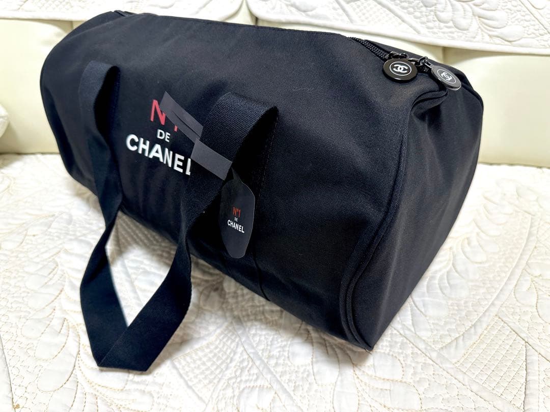 新品CHANEL ノベルティ☆ブラックトートボストンバッグジムバッグ旅行