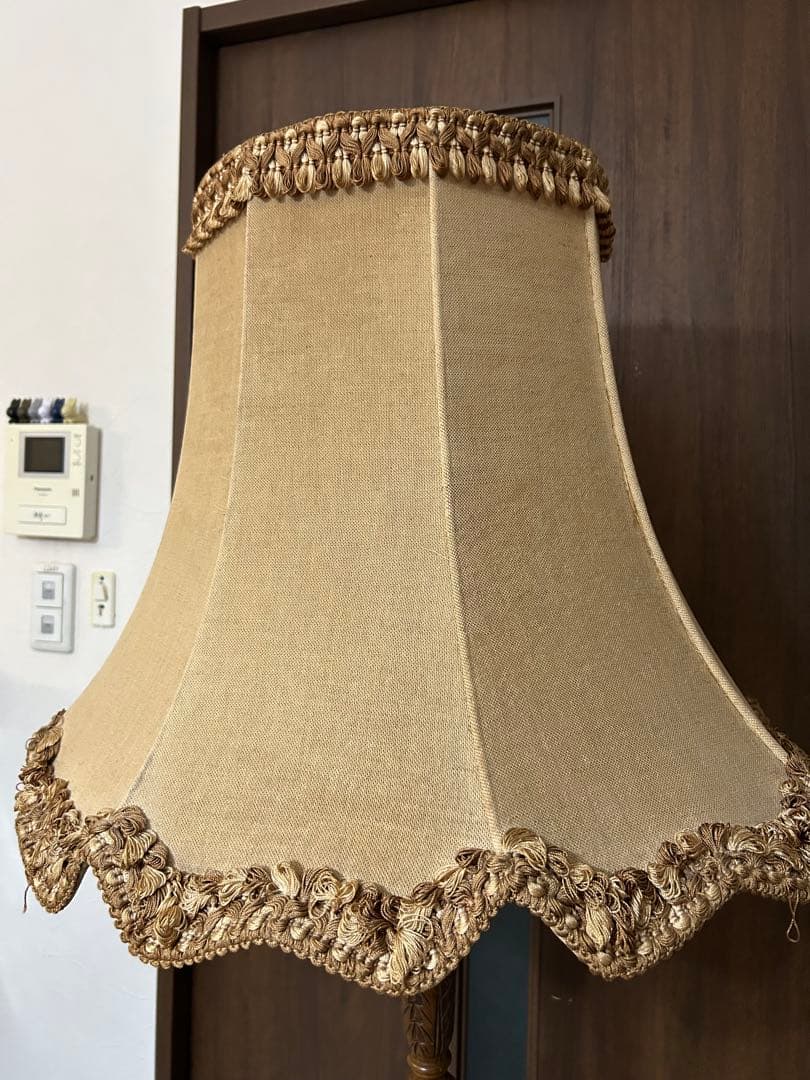 イギリス アンティーク 木製フロアランプ フロアライト スタンドライト