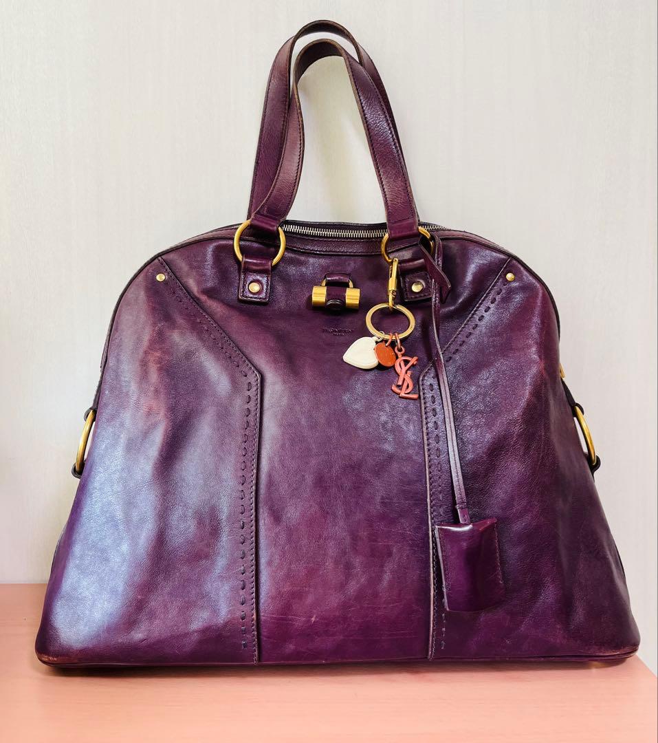 YVES SAINT LAURENT ミューズバッグ ハンドバッグ Yves Saint Laurent Black Large Muse Leather Shoulder Laptop Work