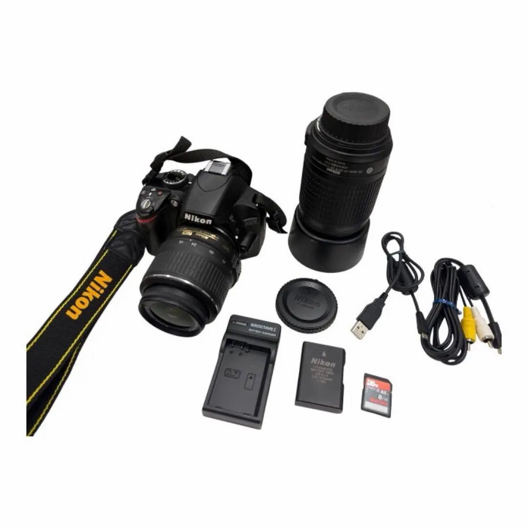 Nikon ニコン D3200 ダブルズームキット Wレンズ 一眼レフカメラ ニコン D3200 200mm ダブルズームキット [ブラック] 価格比較 - 価格.com
