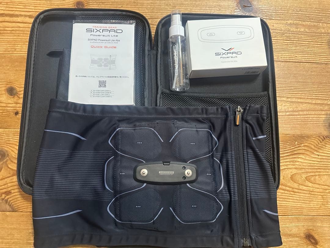 SIXPAD Powersuit Lite ブラック Ｌサイズ ジェルシートなしで腹筋、太もも・ヒップを鍛える次世代型EMSスーツ