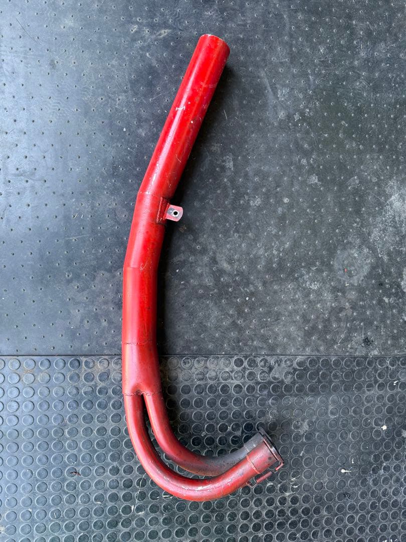 RZ250 ショート管　クロス　赤 RZ250/350用 クロス右2本出しストリートチャンバー 【ゼス】 : ミズノ