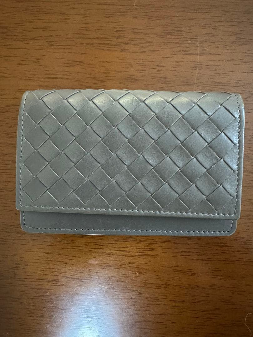 ボッテガヴェネタ 名刺入れ イントレチャート レザー グレー系 本革 ボッテガヴェネタ BOTTEGA VENETA カードケース 名刺入れ イントレ