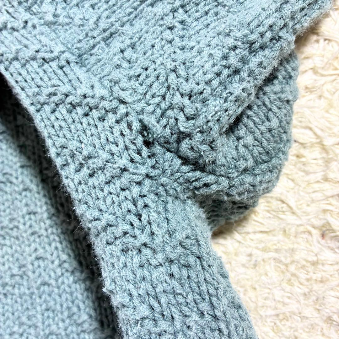 希少カラー　80s 90s L.L.bean コットンニット USA製 ラグラン