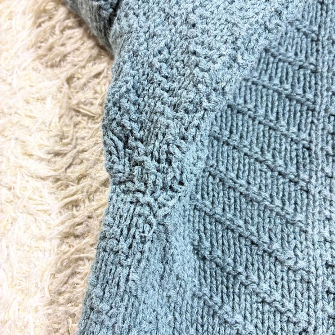 希少カラー　80s 90s L.L.bean コットンニット USA製 ラグラン