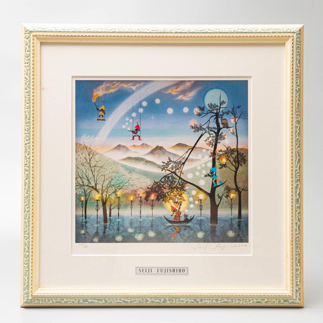 藤城清治 「ともしび」 レフグラフファイン版画 直筆サイン入 限定450