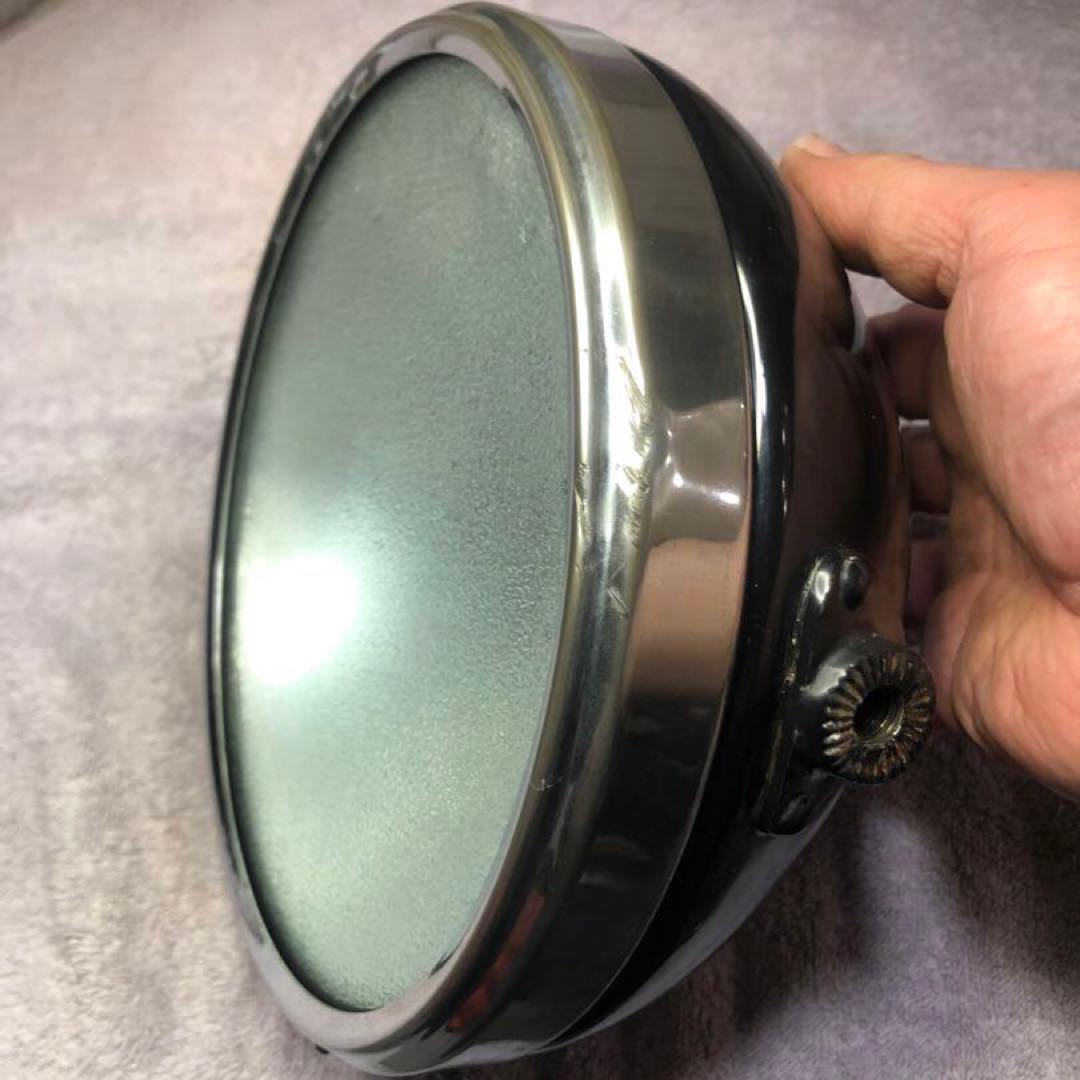 Miller 8\" Headlamp ヘッドライト 8″ Inches Miller Headlamp Headlight 2 Holes Curved Glass Chrome