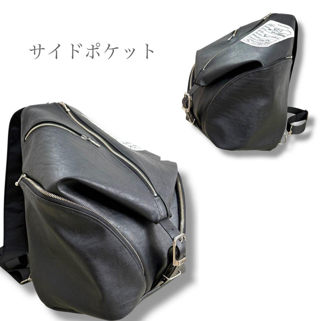 BIG size】3way bag／black leather