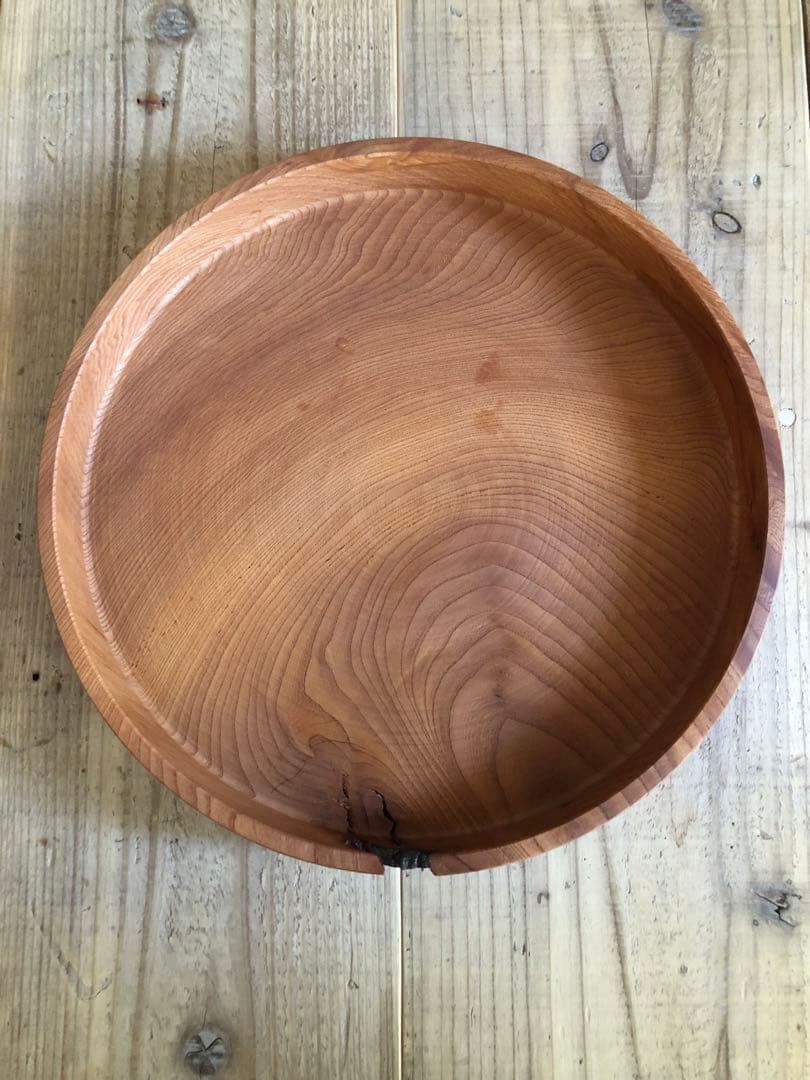 Peonies　ふじい製作所　1点もの　欅丸盆 Peonies様専用 ふじい製作所 1点もの 欅丸盆