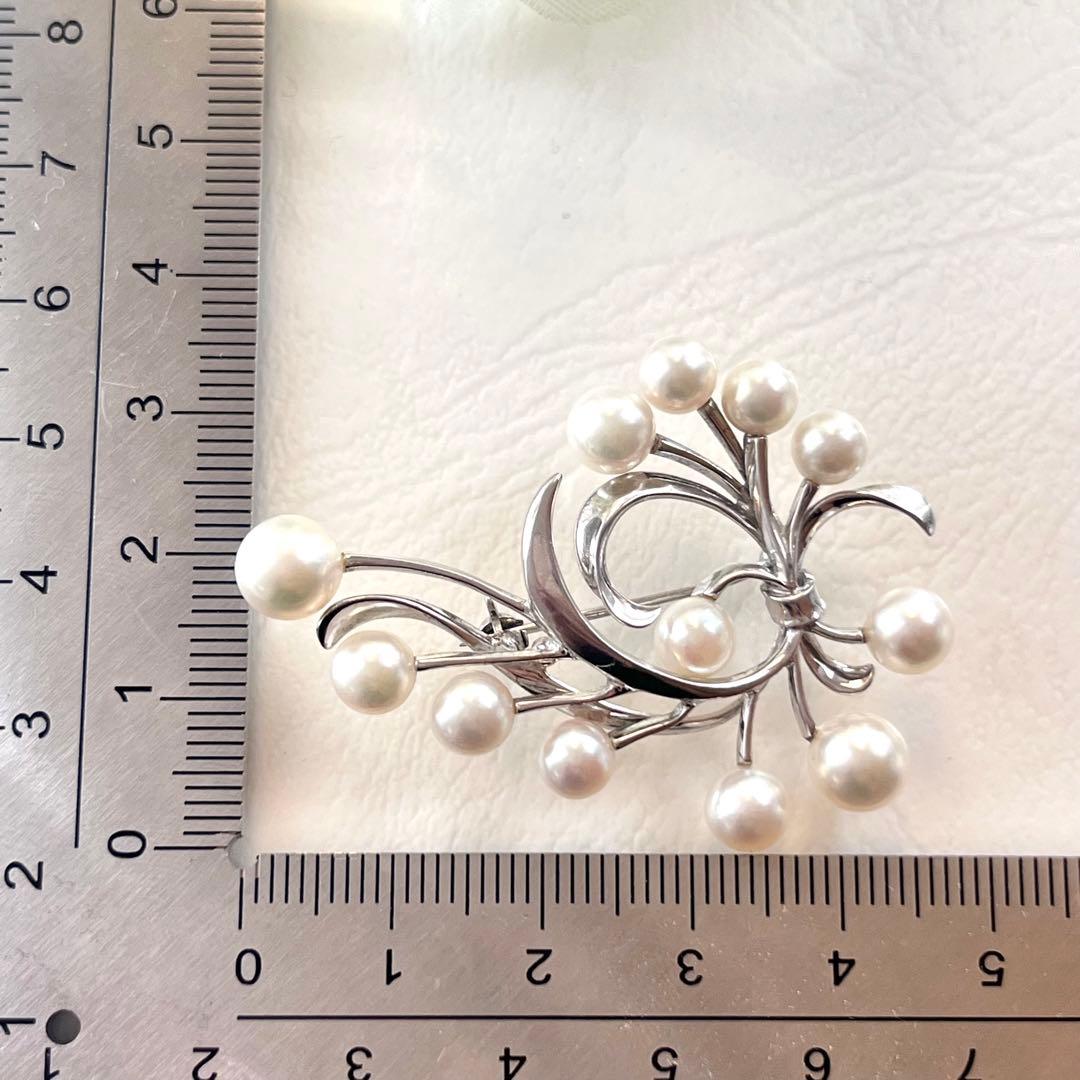 ☆美品☆ミキモト シルバー パール 12珠 ブローチ 皇室御用達ブランド