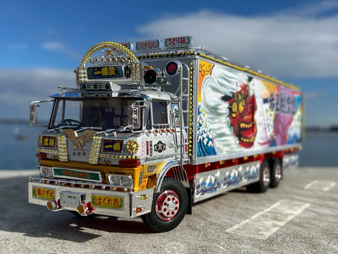 い*り様 トラック野郎一番星天下御免デコトラプラモデルアオシマ