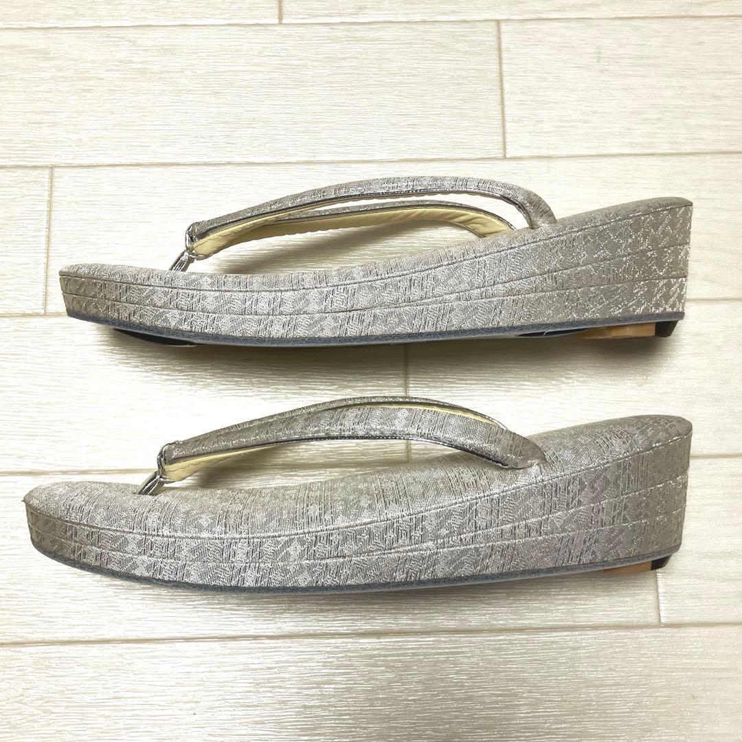 《未使用》草履バッグセット　シルバー