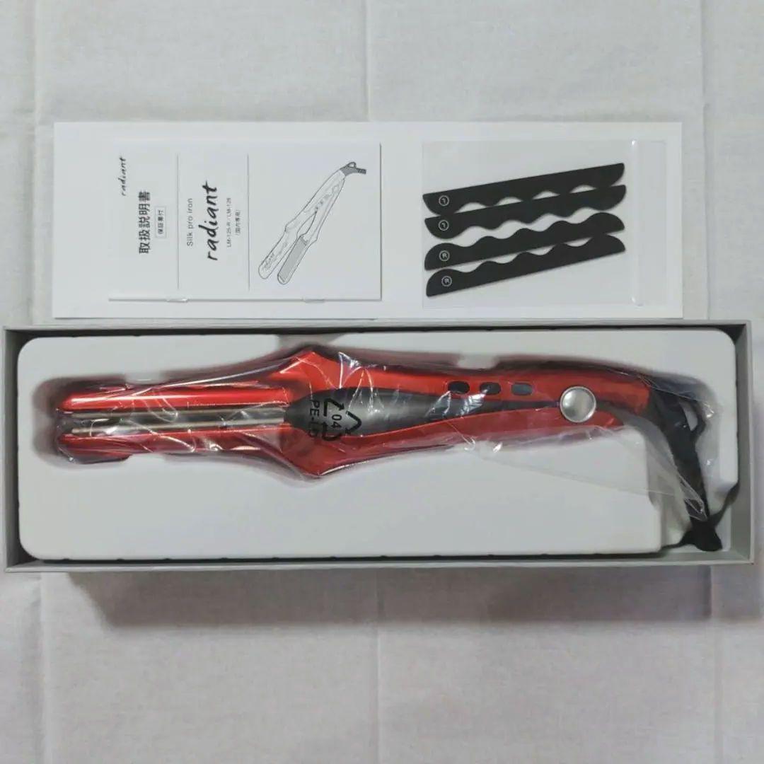 れ*お様 ラディアント ヘアアイロン 28mm シルクプレート レッド ラディアント シルク プロアイロン シルクプレート 28mm レッド ヘア