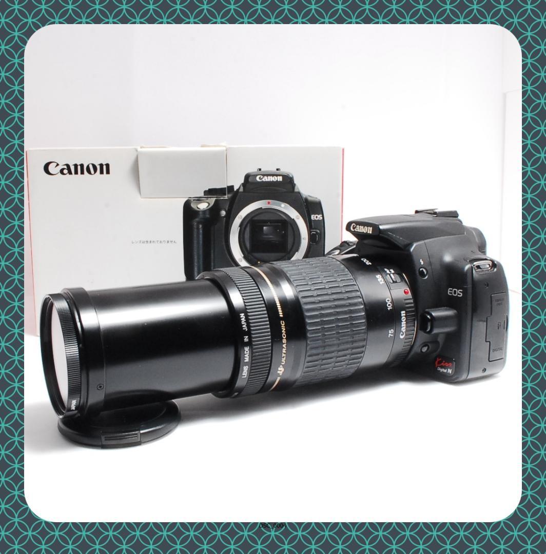 な様「Canon EOS Kiss X3 本体＋75-300mm レンズ」 EOS Kiss X3 キヤノン デジタル一眼 CANON ダブルズーム 中古 新品SD