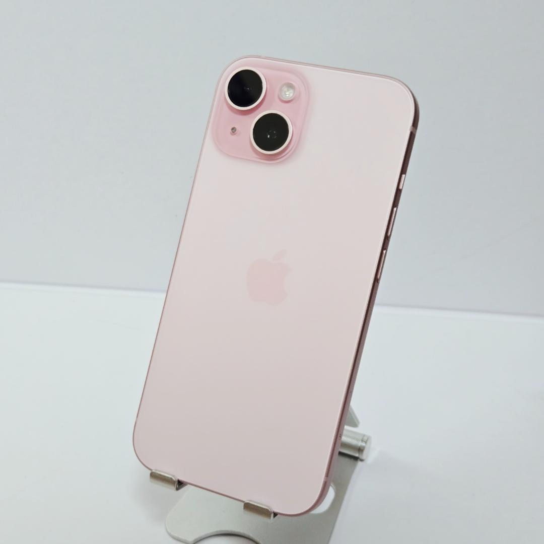09 iPhone15 ピンク SIMフリー 極美品 バッテリー87% ムスビー｜iPhone15 128GB ピンク SIMフリー バッテリー100