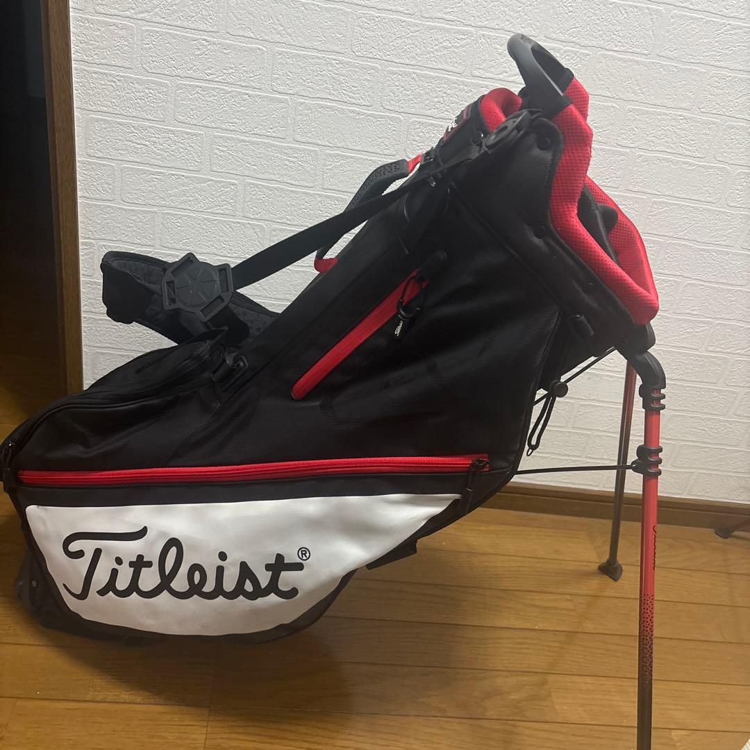 ⭐︎ブルースカイ様専用 タイトリスト スタンドキャディバッグ 黒/赤