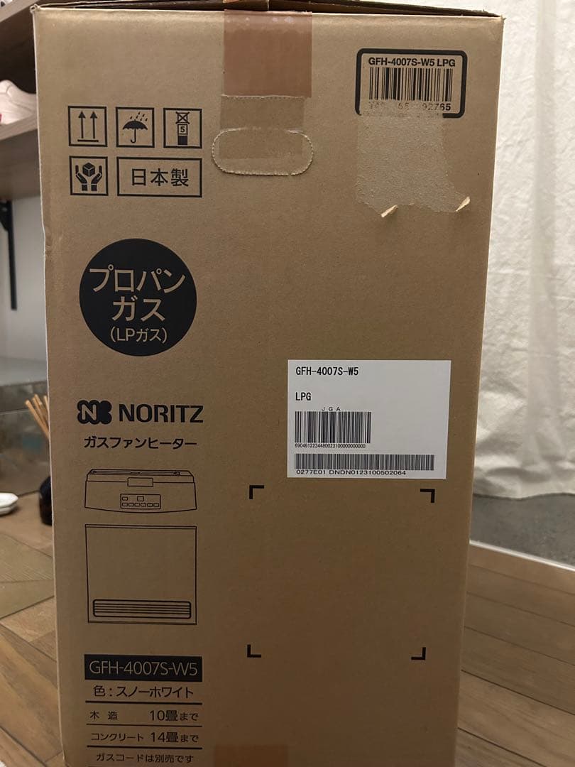 NORITZ ガスファンヒーター GFH-4007S-W5 ガスコード付き！ - メルカリ