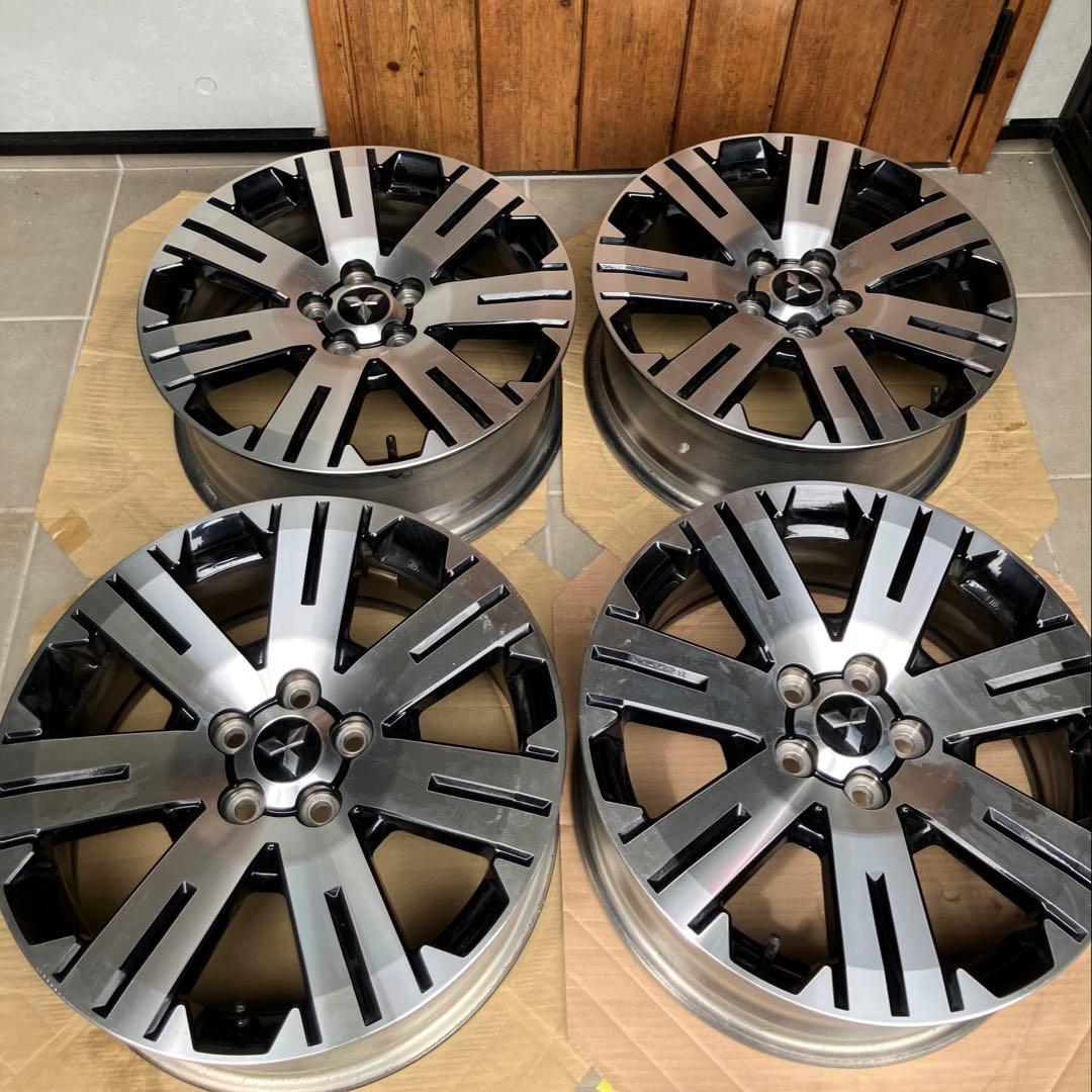 引取限定　デリカD5 純正ホイール　18インチ　ENKEI製　2本分　① エンケイ製 美品】ミツビシ デリカD:5 前期 純正 18in 7J +38 PCD114.3