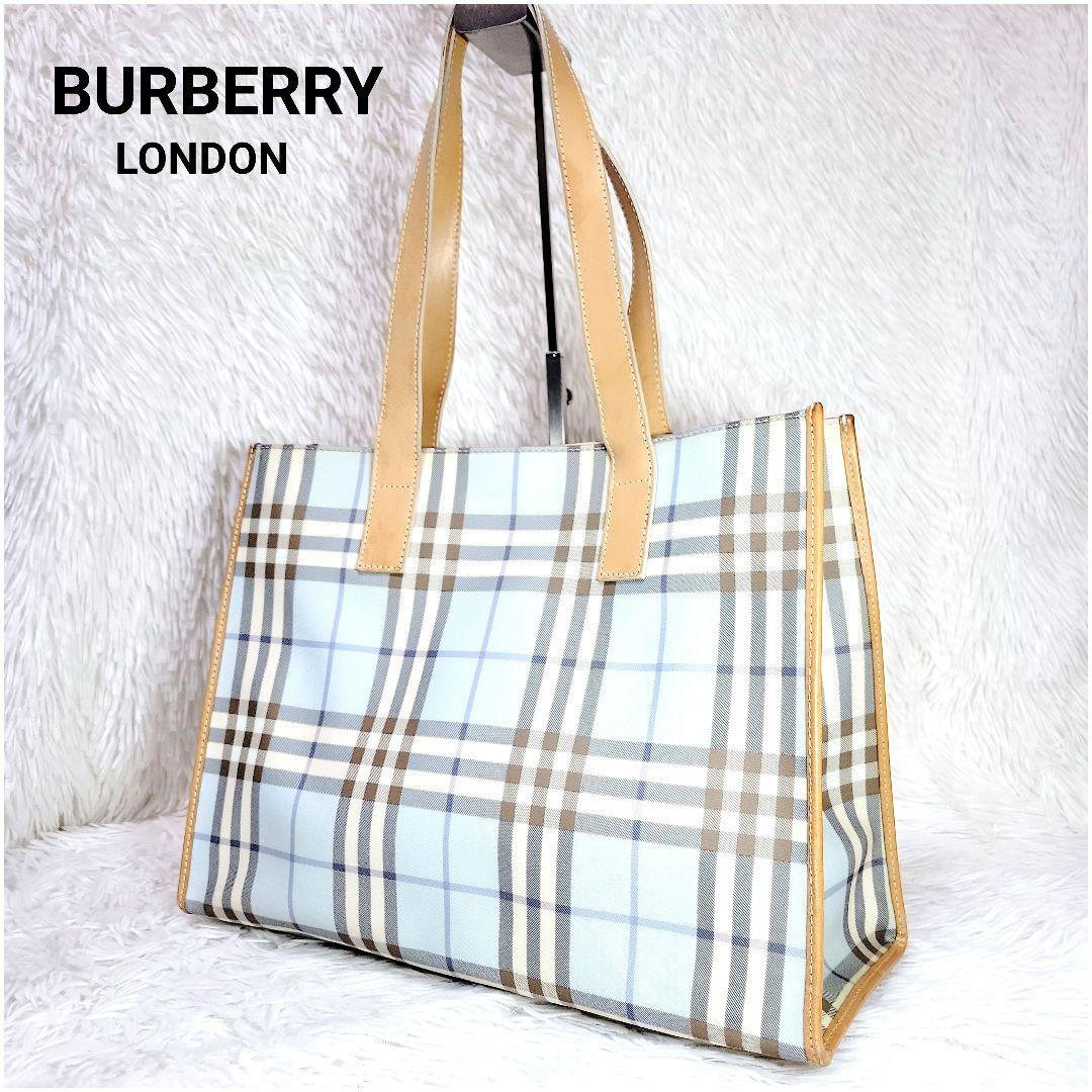 廃盤✨春夏 BURBERRY バーバリー ノバチェック トートバッグ PVC