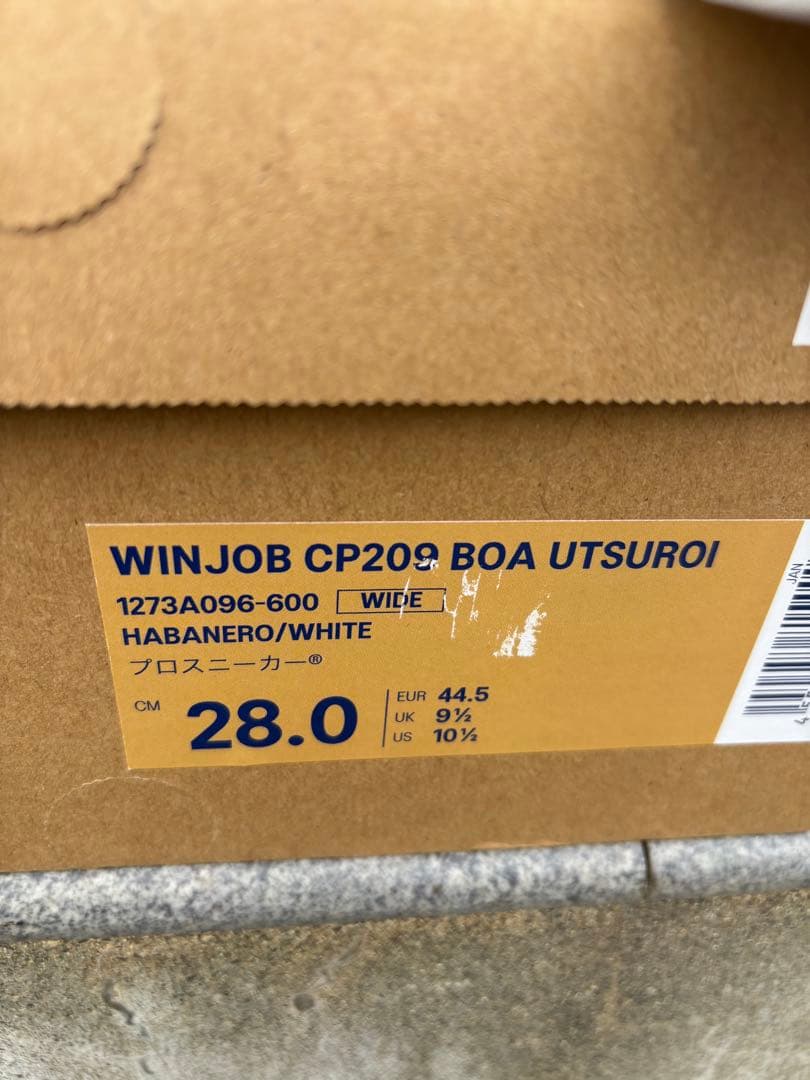 安全靴 ASICS WIN JOB CP209 BOA UTSUROI 28.0cm