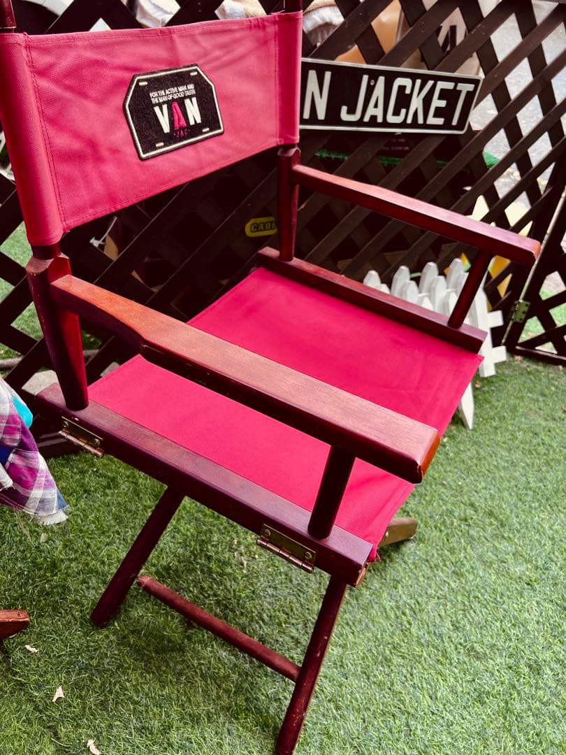 値引VAN木製折りたたみ椅子ディスプレイ品used程度良い フォールディングチェア 木製 折りたたみ椅子 ヴィンテージ No.2