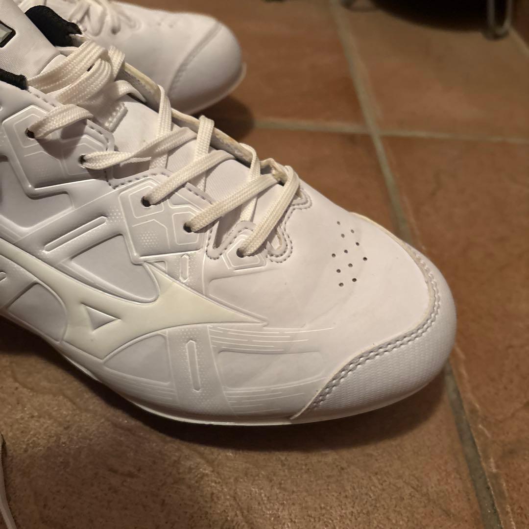 Mizuno ホワイト　スパイク 27.0cm 野球　ミズノ オン9