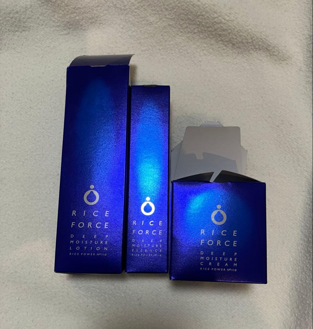 〔未使用〕ライスフォース　ディープモイスチュアセット ライスフォーストラベルセット《ディープモイスチュアクリーム