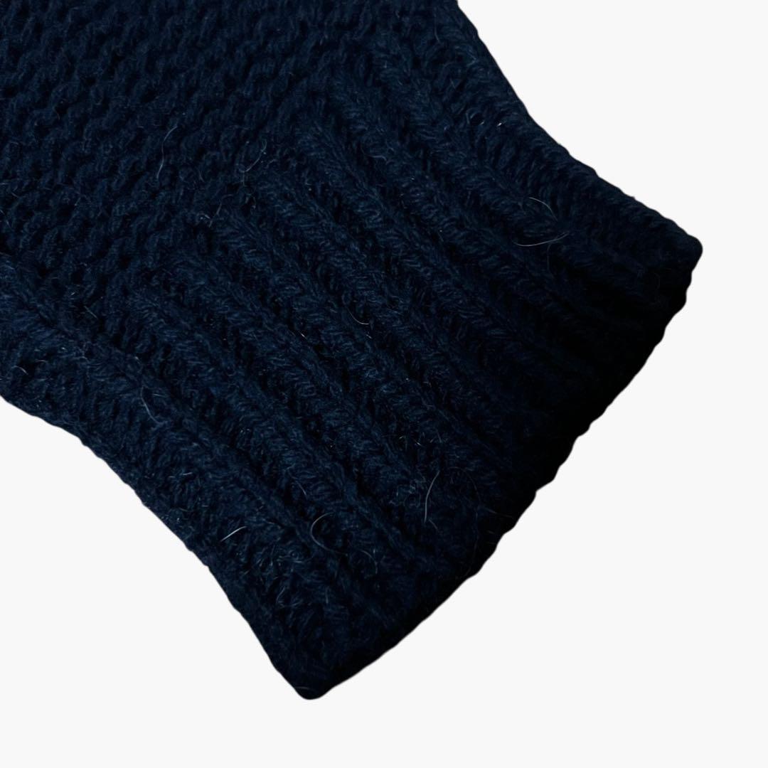極美品 モンクレール 22AW カシミヤニット ロゴワッペン ブラック S