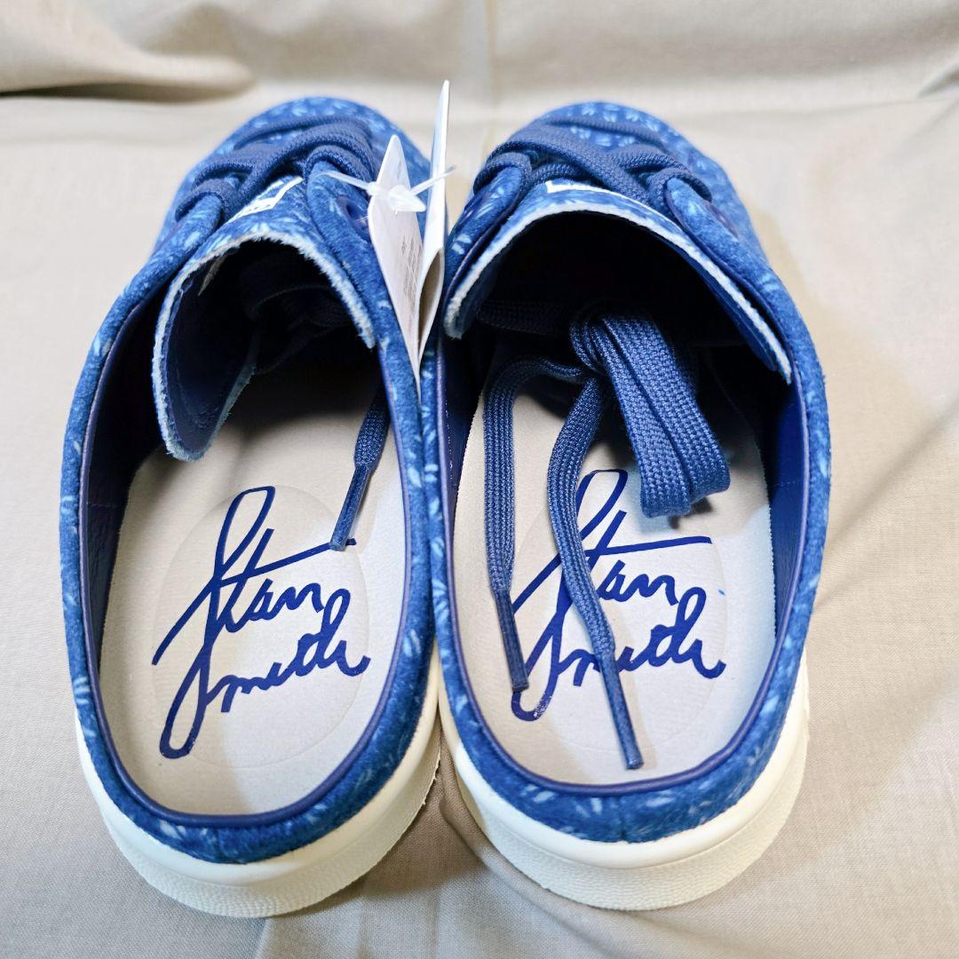 【極美品】adidas StanSmith 花柄ミュール靴　ブルー　23.5cm