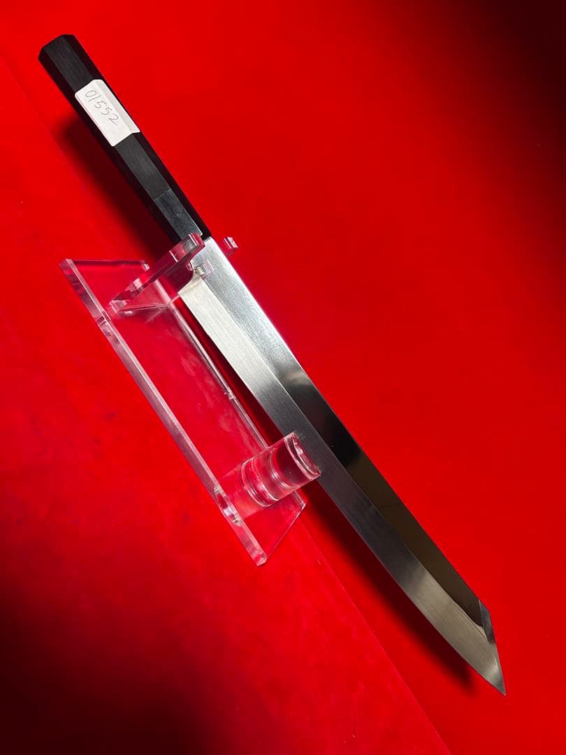 01552 包丁　剣型切付　尺　440c鋼　切味抜群　箱付　未使用品 01552 包丁 剣型切付 尺 440c鋼 切味抜群 箱付 未使用品