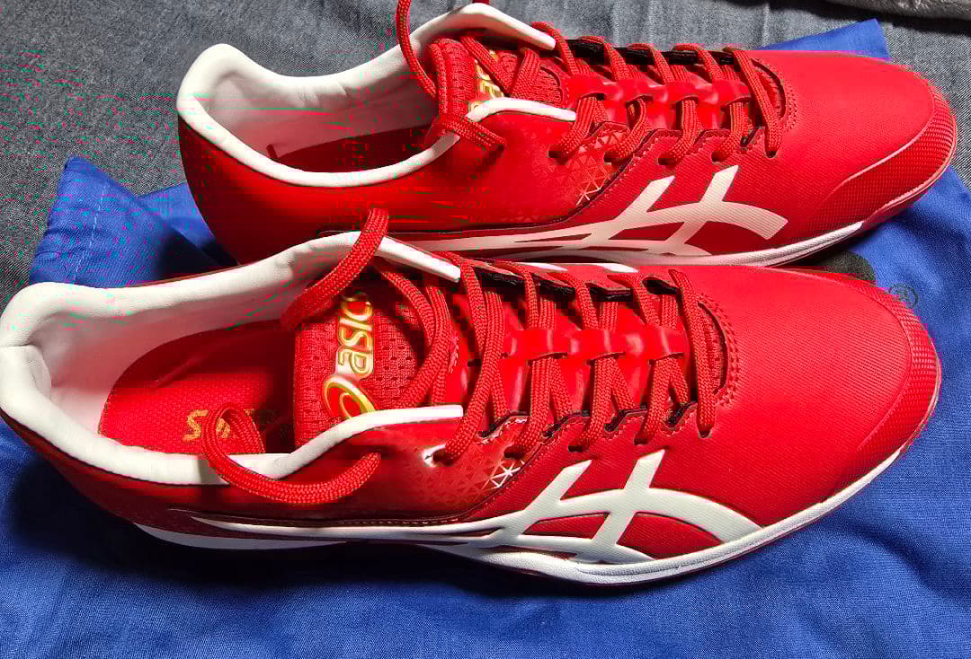 ASICS 野球スパイク JAPAN SPEED 28cm 新品未使用 ASICS（アシックス） ホワイト×レッド28cmのみ 野球 スタッドスパイク