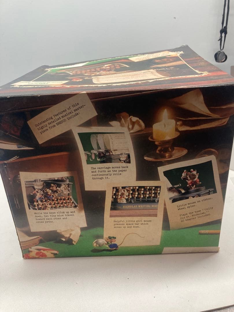ENESCO クリスマス オルゴール タイプライター 1989年製 箱・説明書付