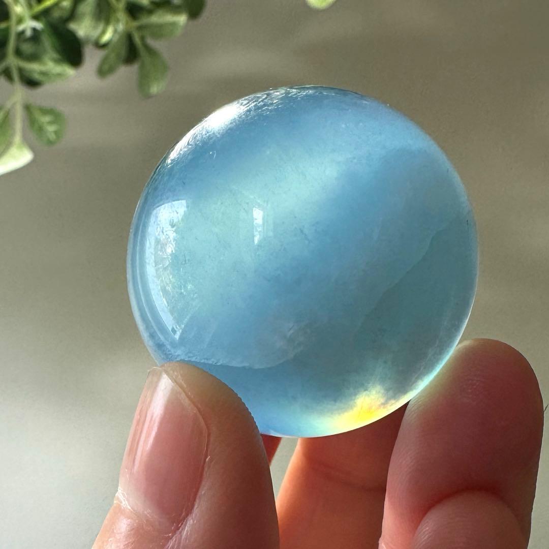 アクアマリン　スフィア　3.3㎝　高品質　アクア　50.7g