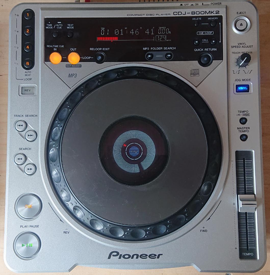 【整備・清掃済み】CDJ-800mk2 パイオニア Pioneer 美品 Pioneer CDJ-800MK2 DJ CD Media Player Turntable Deck Silver Japan