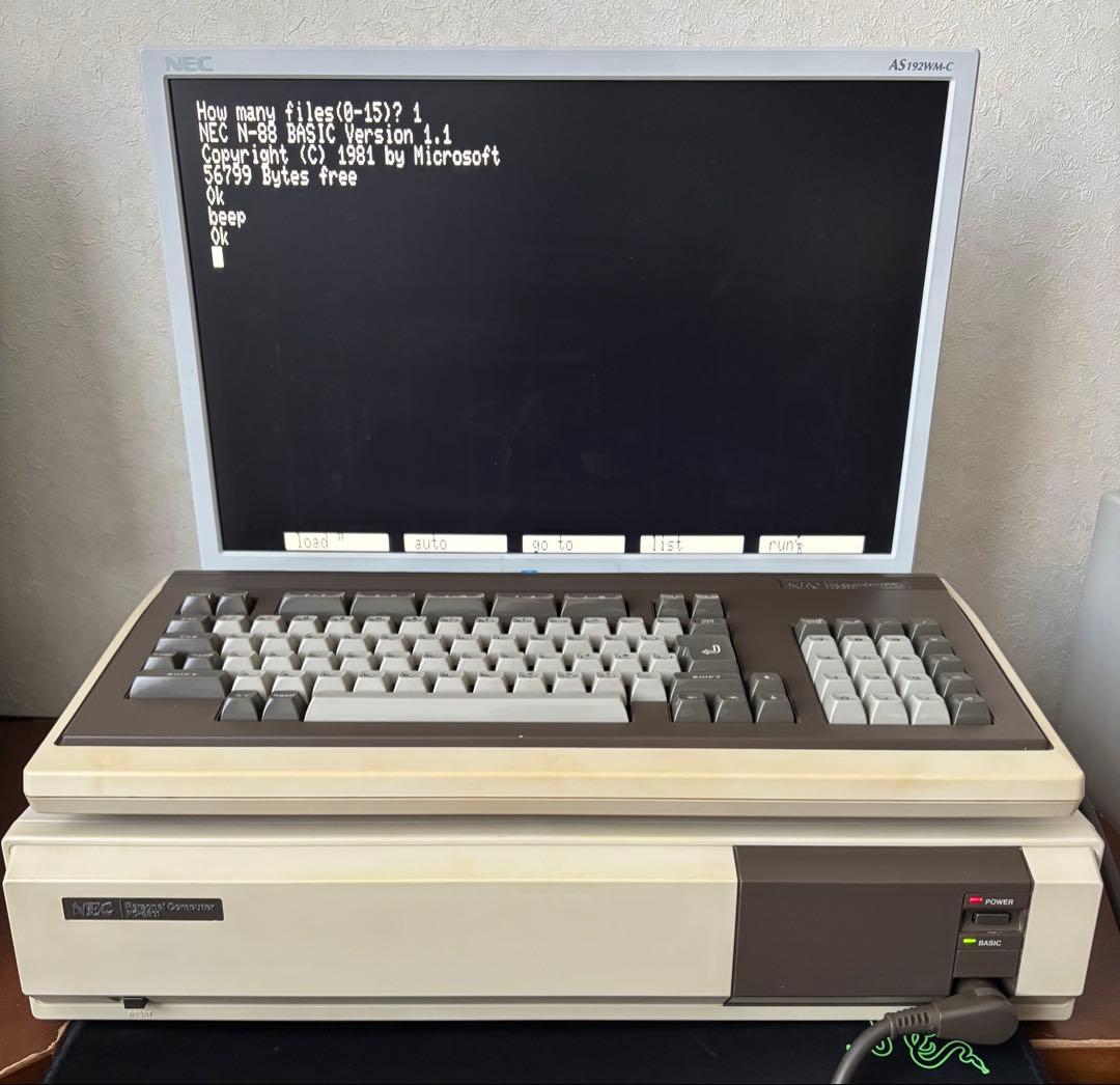 PC-8801 本体とキーボード Yahoo!オークション - 動作品 NEC PC-8801FH 本体 + キーボード(TYPE A