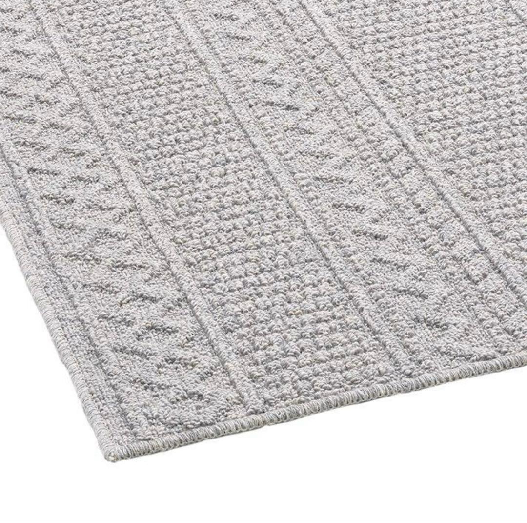 【専用】【送料込み】unicoアランニットウールラグ　グレー(140×200cm unico ラグ 140×200 アランニット アイボリー※nchery様専用※ - メルカリ