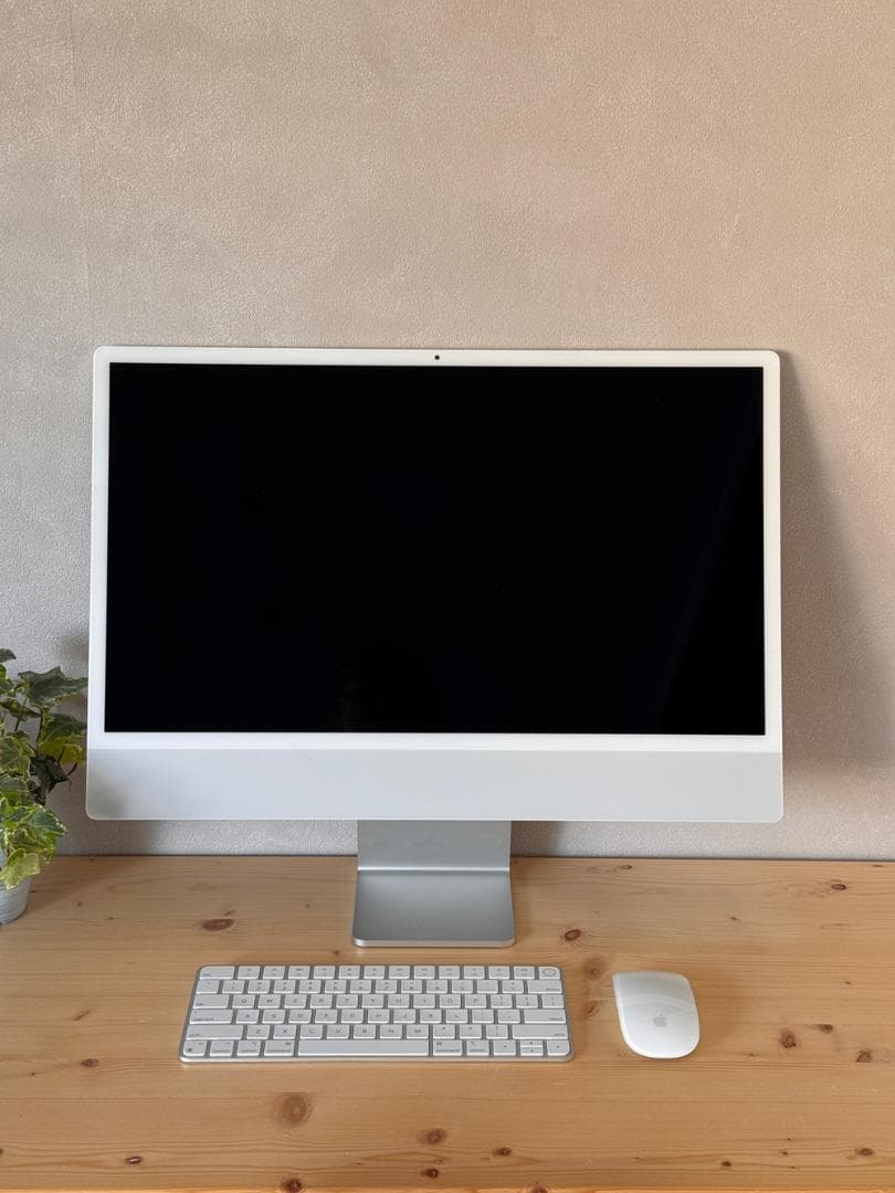 iMac（24 インチ, M1, 2021）USキーボード、シルバー 美品 iMac (24 インチ M1 2021) 4ポート 上位モデル Touch ID付