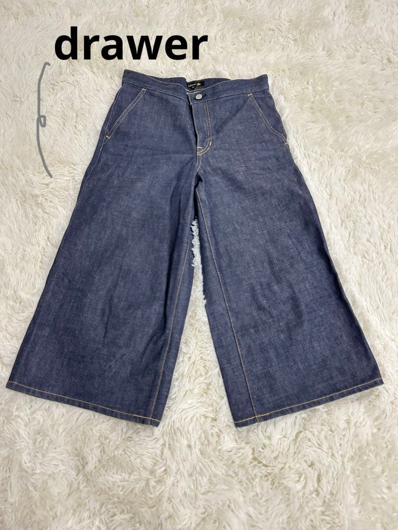 【美品】drawer ドゥロワー　デニムガウチョパンツ　38 日本製 ドゥロワーのデニムパンツの商品一覧｜ユナイテッドアローズ公式通販