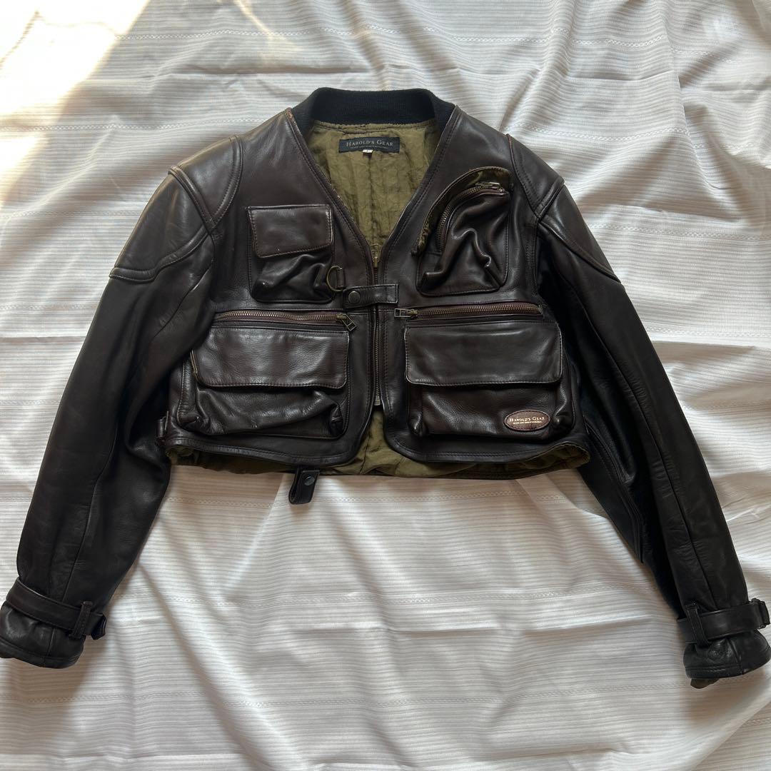 HAROLD'S GEAR ハロルズギア ベリーショートレザージャケット - メルカリ