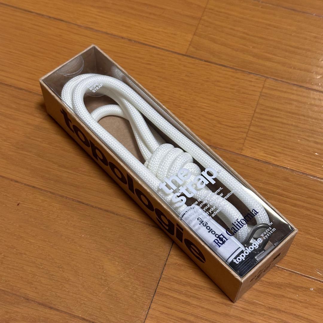 【新品未使用未開封】RonHerman topologie ストラップ　ホワイト Topologie（トポロジー） 6.0mm Rope 「ストラップ単体」 Melange