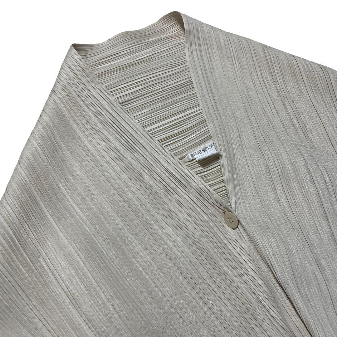 イッセイミヤケ カーディガン プリーツプリーズ ホワイト 3 PP63