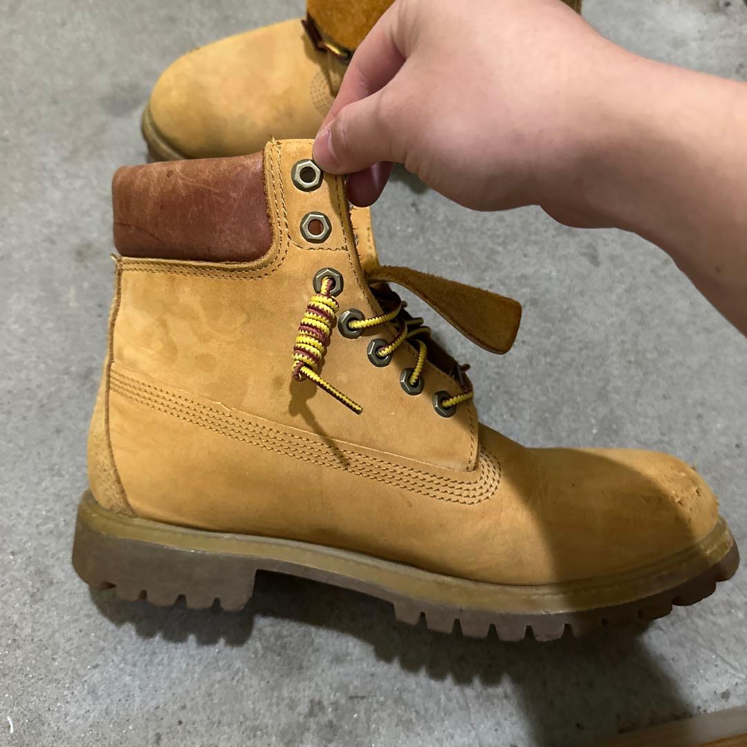 Timberland 防水ハイカットブーツ ベージュ - メルカリ