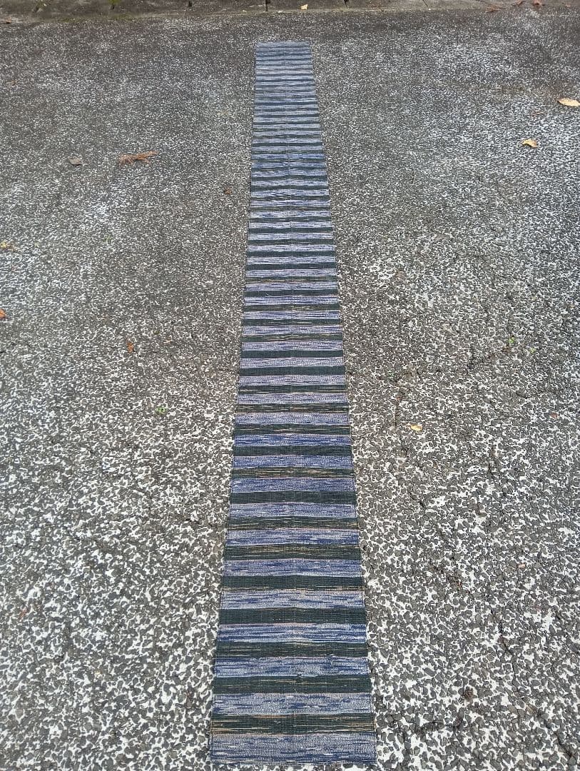 青と緑のストライプ 織物ランナー、裂織 楽天市場】ストライプ 3.5ミリ 5450-71 パラダイスグリーン