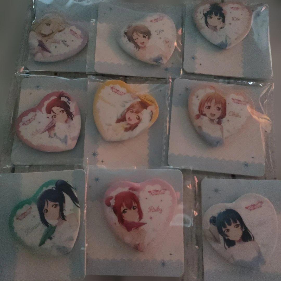 ラブライブ！サンシャイン ハート型缶バッジ 全9種コンプセット