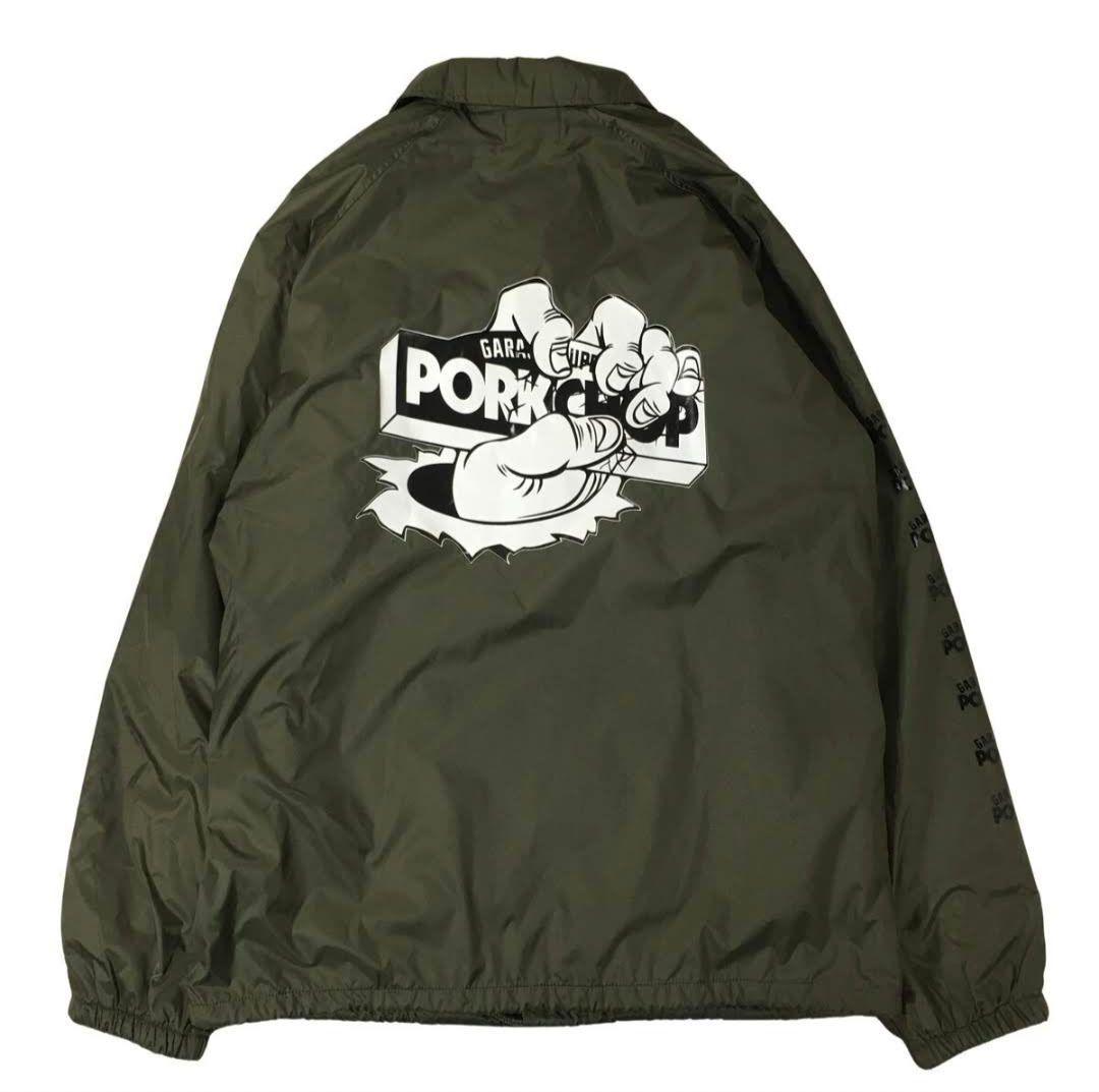 m*k様 PORKCHOP オリーブ色 L ナイロンジャケット コーチジャケット
