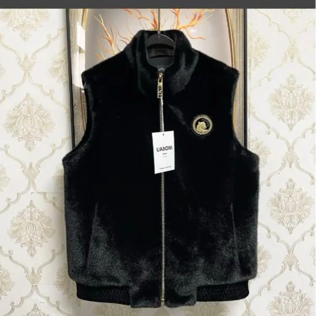 定価8万◆UABONI ミンク80%、カシミア20% 毛皮ベスト　L/48サイズ 定価8万◇UABONI ミンク80%、カシミア20% 毛皮ベスト L/48サイズ