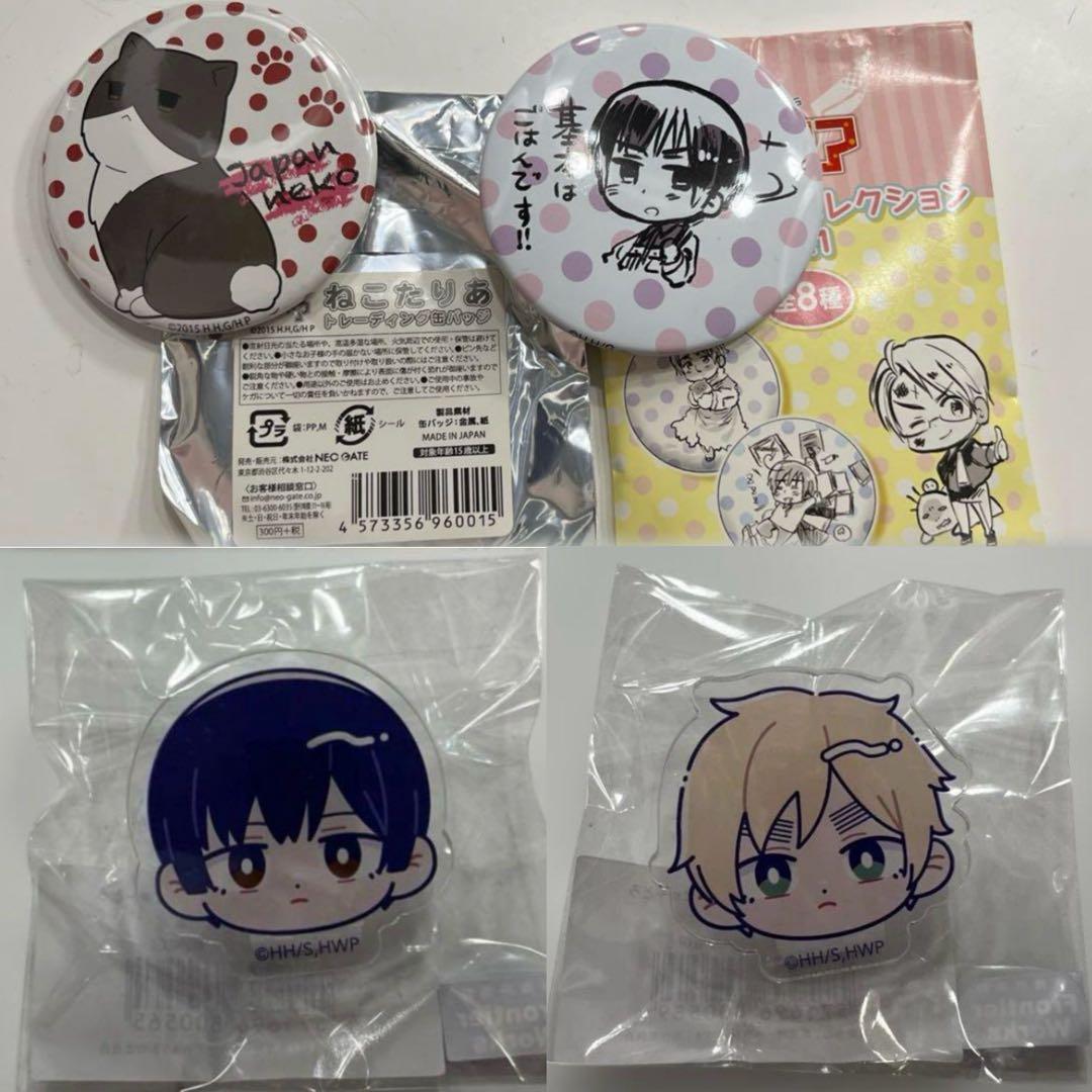 新品】ヘタリア 日本 セット にゅーとろお顔クリップ ねこたりあ